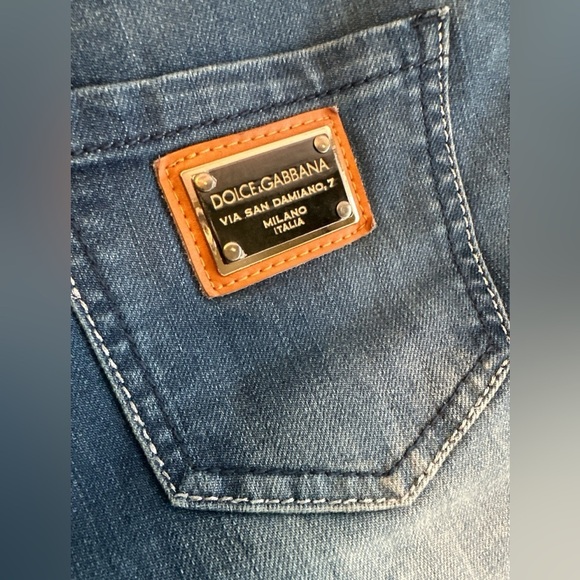 Dolce & Gabbana super low rise jeans Medium Rinse IT 44, measures US 4 or 6 - Picture 4 of 4